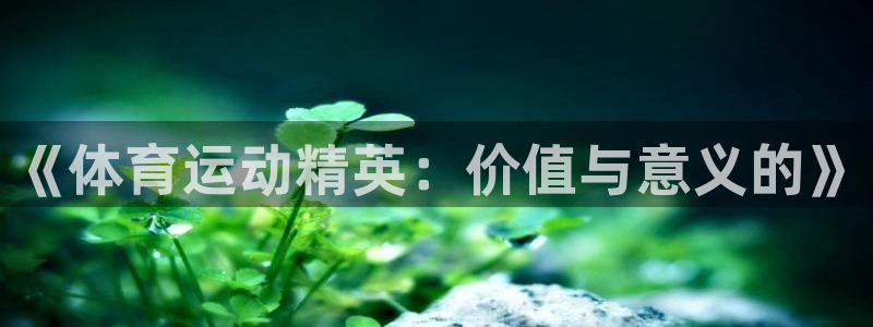 雷鸟体育苹果版下载：《体育运动精英：价值与意义的》